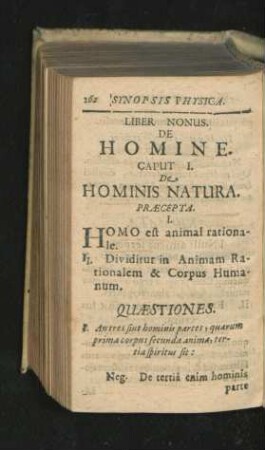 Caput I. De Hominis Natura.