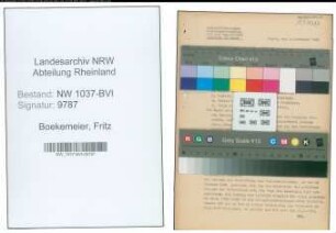 Entnazifizierung Fritz Boekemeier , geb. 22.07.1898 (Lehrer)
