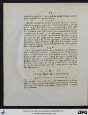Titre II.