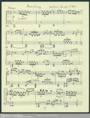 Anrufung : [für Klavier]; (1984)
