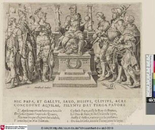 [Emperor Charles V among His Vanquished Foes; Keizer Karel V omgeven door zijn overwonnen tegenstanders; Kaiser Karl V. throned umgeben von seinen Widersachern]