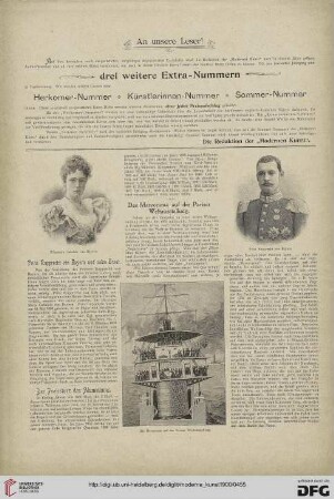 An unsere Leser