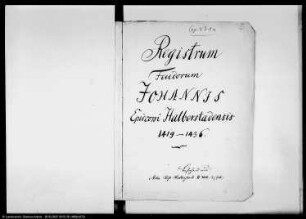 Registrum feudorum episcopatum Halberstadensis 