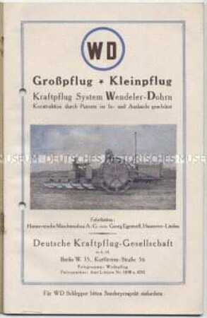 Schlepper der Deutschen Kraftpflug-Gesellschaft