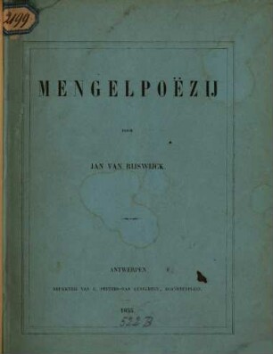 Mengelpoëzij door Jan van Rijswijck