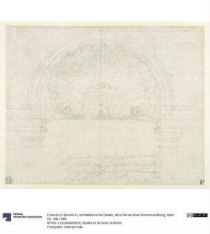 Architektonische Details, Muschel an einer Nischenwölbung