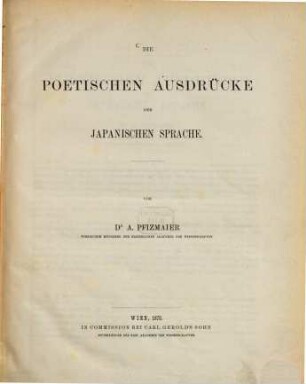 Die poetischen Ausdrücke der japanischen Sprache