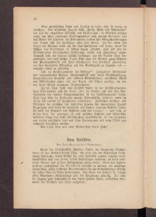 Vom Reitstein / von Josef Matouschek (Reichenberg)