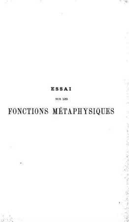 Métaphysique mathématique