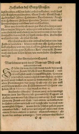 Das Dreyzehende Capitel.