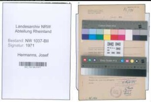 Entnazifizierung Josef Hermanns , geb. 09.02.1894 (Buchhalter)
