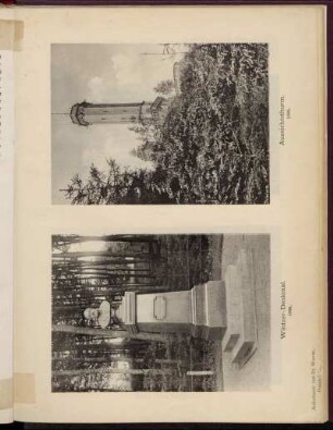 [Taf. 36] Wintzer-Denkmal 1896 / Aussichtsthurm. 1896