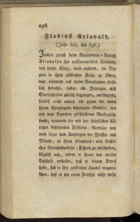 Flavius Ariovald. (Jahr 625. bis 636.)