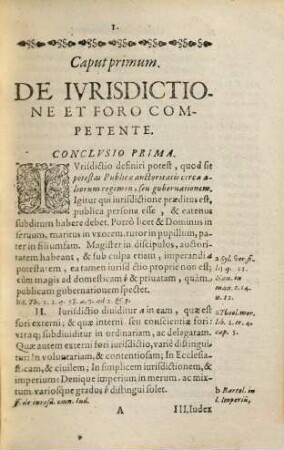 Conclvsiones Canonicae De Ivrisdictione Et Ivdicis Ordinarii Potestate