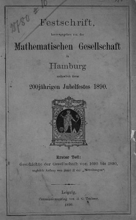 Teil 1: Geschichte der Gesellschaft von 1690 bis 1890