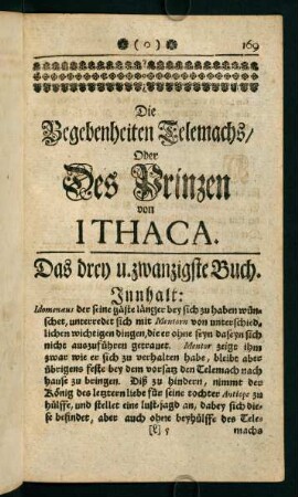 169-198, Das drey u. zwanzigste Buch