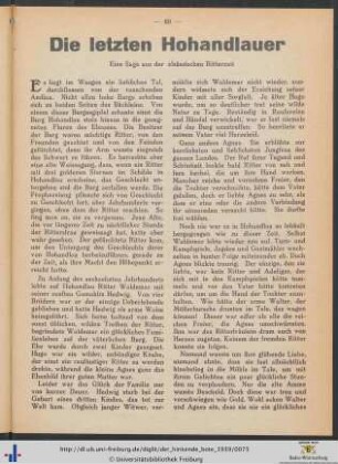 Die letzten Hohandlauer.