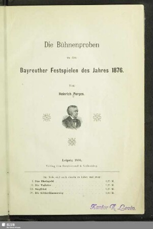 Die Bühnenproben zu den Bayreuther Festspielen des Jahres 1876