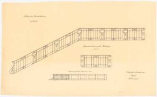 Kunstakademie, Kassel: Geländer an der westlichen Freitreppe und an der Rampe, Rückansicht