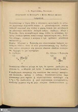Przyczynek do Rozwoju w Kilku Wsiach Dolnołużyckich