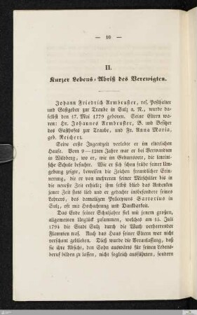 II. Kurzer Lebensabriß