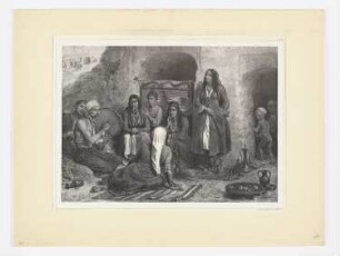 Habitation de Tsiganes, dans la Montagne, Blatt 44 der Folge "Voyage dans la russie méridionale et la cimée"