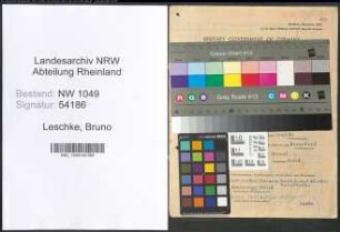 Entnazifizierung Bruno Leschke , geb. 13.08.1918 (Inspektor)