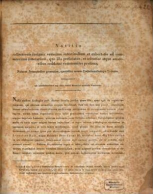 Notitia Collectionis insignis Vermium intestinalium