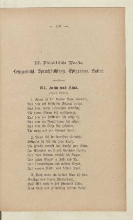 III. Didaktische Poesie