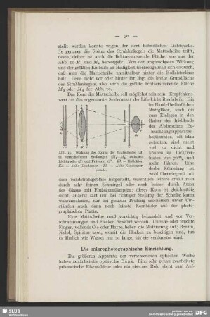 Die mikroskopische Einrichtung