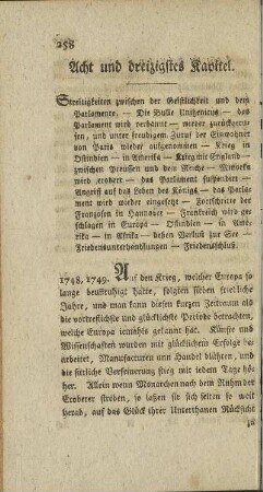 Acht und dreizigstes Kapitel. Streitigkeiten zwischen der Geistlichkeit und dem Parlamente