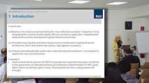 Panel II: The G20 and Global Economic Governance: The current economic challenges to the G20 in the framework of global economic governance
