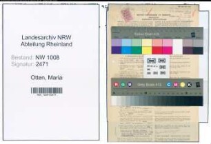 Entnazifizierung Maria Otten , geb. 29.09.1921 (Angestellte)