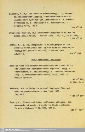 Bibliographien, Kataloge