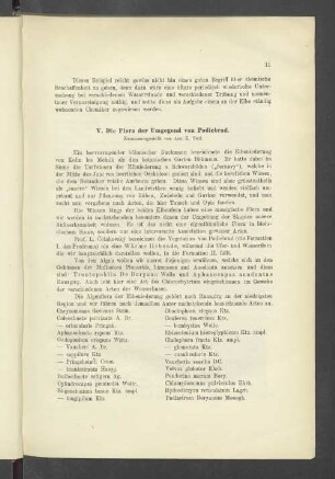 V. Die Flora der Umgegend von Podiebrad