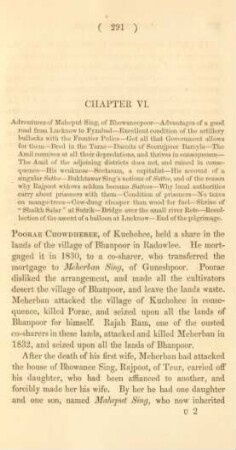 Chapter VI. Adventures of Maheput Sing, of Bhowaneepoor...