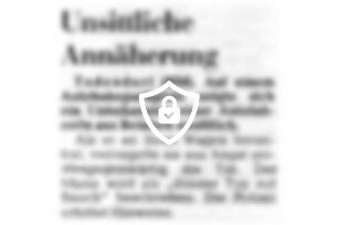 Unsittliche Annäherung