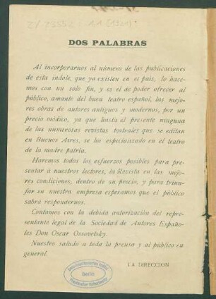 Dos palabras
