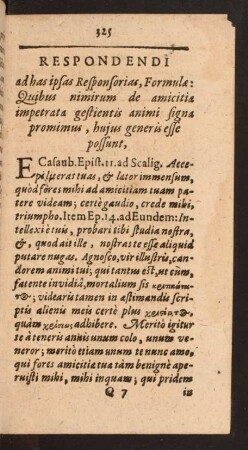 Respondendi ad has ipsas Responsorias, Formulae: