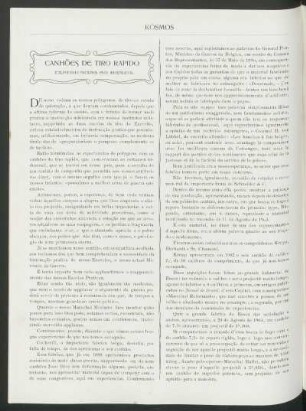 Canhões de tiro rápido : Experiências no Brasil