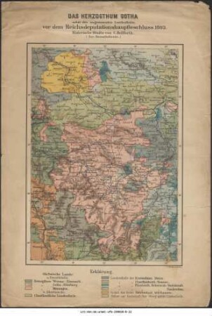 Das Herzogthum Gotha nebst den angrenzenden Landestheilen vor dem Reichsdeputationshauptbeschluss 1803 : historische Studie