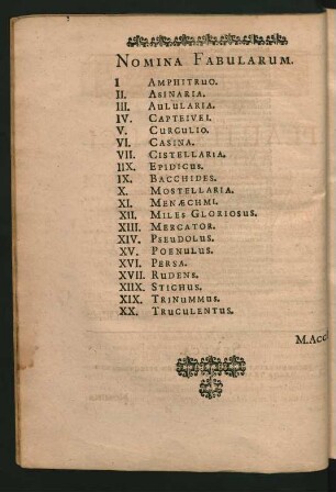 Nomina Fabularum.