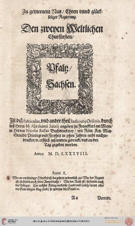 Teil 2: Kurpfalz und Kursachsen