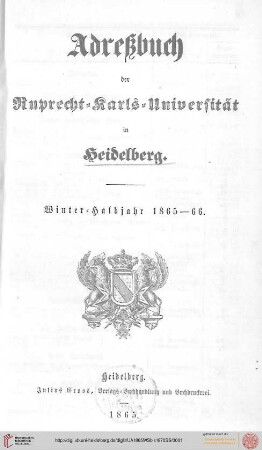 Wintersemester 1865/1866