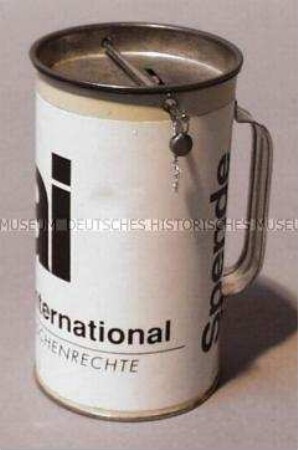 Sammelbüchse von "amnesty international"