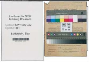 Entnazifizierung Elsa Schierstein , geb. 04.12.1904 (Grosshandel)