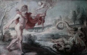 Apollo tötet die Pythonschlange