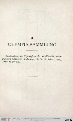 III. Olympia-Sammlung