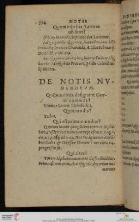 De Notis numerorum