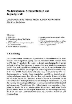 609-632, Medienkonsum, Schulleistungen und Jugendgewalt